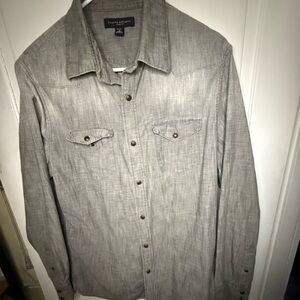Men's Gray Button-Up Jacket